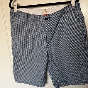 Men's Blue Gingham Shorts Dockers Cotton Checkered Shorts casual size 36